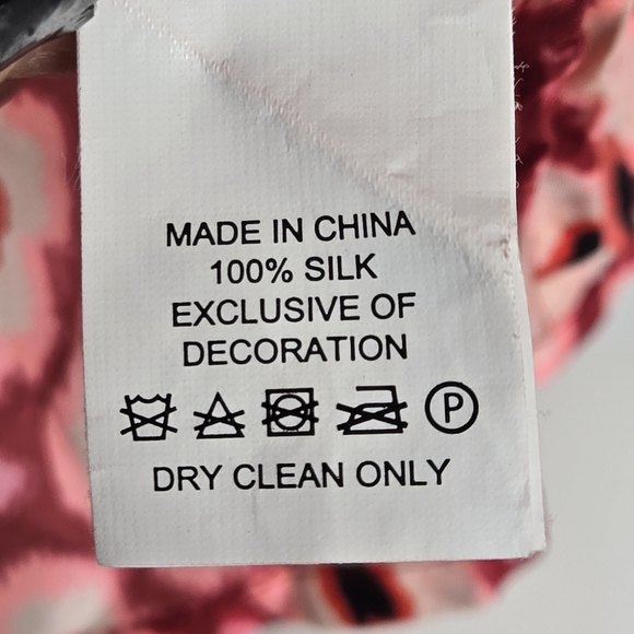 Kate Spade 100% Silk Posy Ikat Bohemian Red Patterned Women's Top - Picture 7 of 10